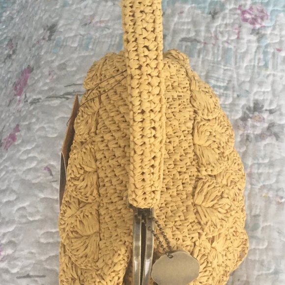 Patricia Nash Laureana Frame Satchel Scalloped Raffia Bags